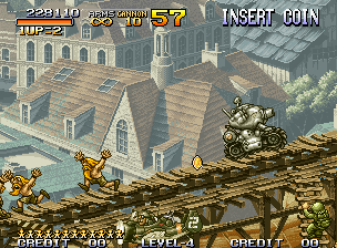 If you get the Metal Slug to the end of a level, you score a decent chunk of extra points.